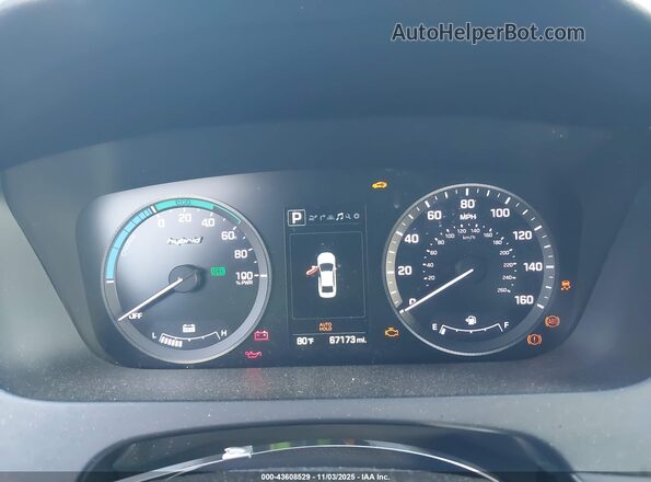 KMHE34L14GA027596 2016 HYUNDAI SONATA HYBRID Silver Vista de los asientos traseros