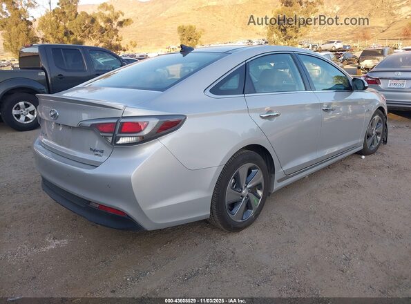 KMHE34L14GA027596 2016 HYUNDAI SONATA HYBRID Silver Trasero derecho