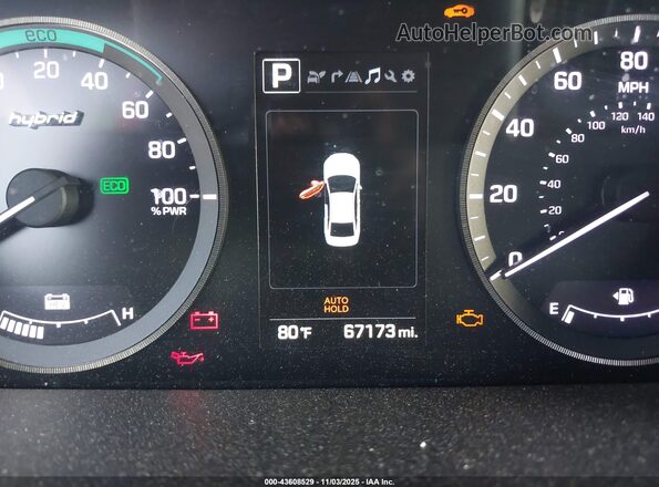 KMHE34L14GA027596 2016 HYUNDAI SONATA HYBRID Silver 