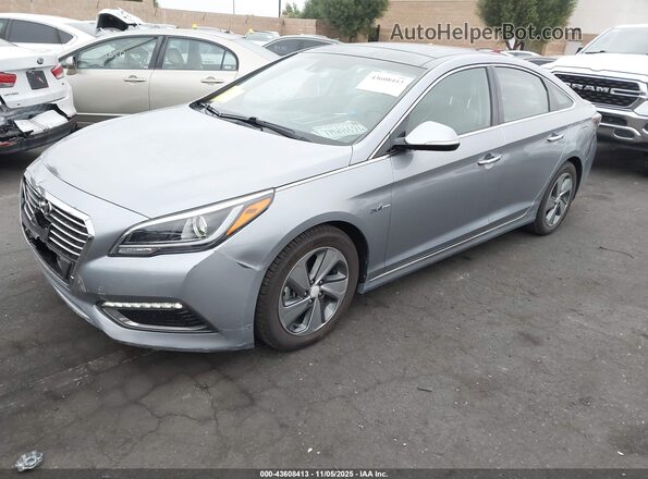 KMHE34L16GA012663 2016 HYUNDAI SONATA HYBRID Gray Przód lewy