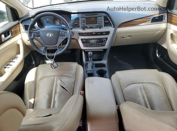 KMHE34L16GA019158 2016 HYUNDAI SONATA Черный Вид панели приборов