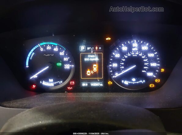 KMHE34L17GA026247 2016 HYUNDAI SONATA HYBRID Black Vista de los asientos traseros