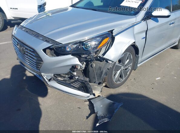 KMHE34L39KA093166 2019 HYUNDAI SONATA HYBRID Silver წინა ხედი