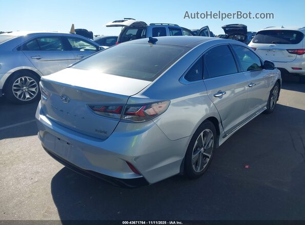 KMHE34L39KA093166 2019 HYUNDAI SONATA HYBRID Silver უკანა მარჯვენა