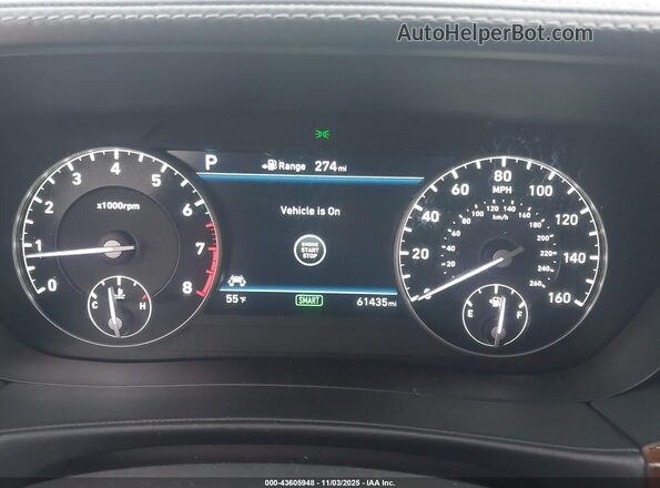 KMHG34JAXJU045182 2018 GENESIS G90 White Հետևի նստատեղերի տեսք
