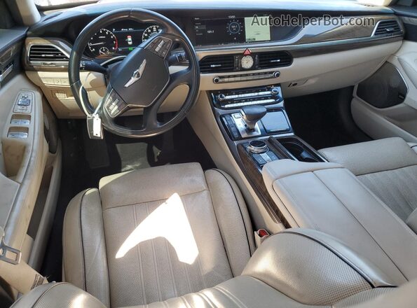 KMHG54JH0KU050593 2019 GENESIS G90 Black Vista del salpicadero