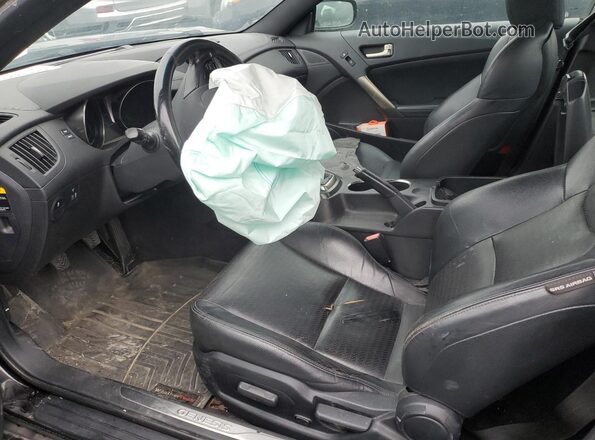 KMHHT6KJ5GU136299 2016 HYUNDAI GENESIS Black Widok wnętrza z przodu