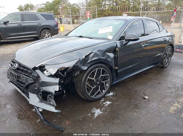 KMHL14JC8NA218159 2022 HYUNDAI SONATA Gray Передня ліва чверть