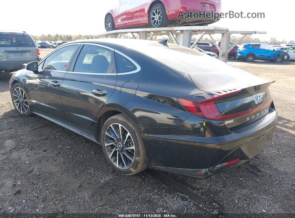 KMHL34J25NA230237 2022 HYUNDAI SONATA Black Trasero izquierdo