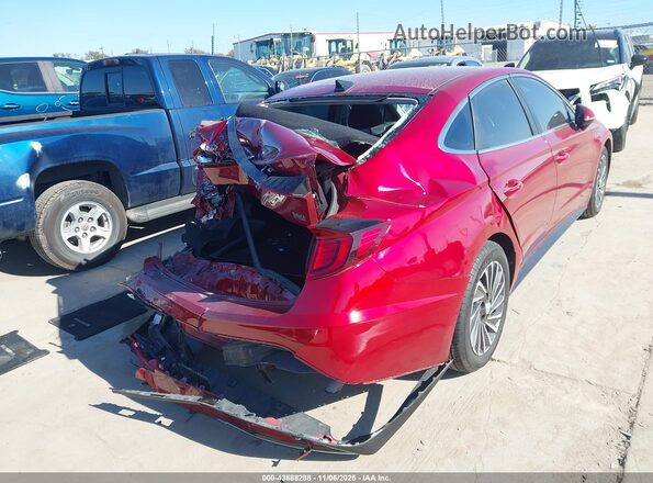 KMHL34JJ2PA079576 2023 HYUNDAI SONATA HYBRID Красный Задняя правая четверть