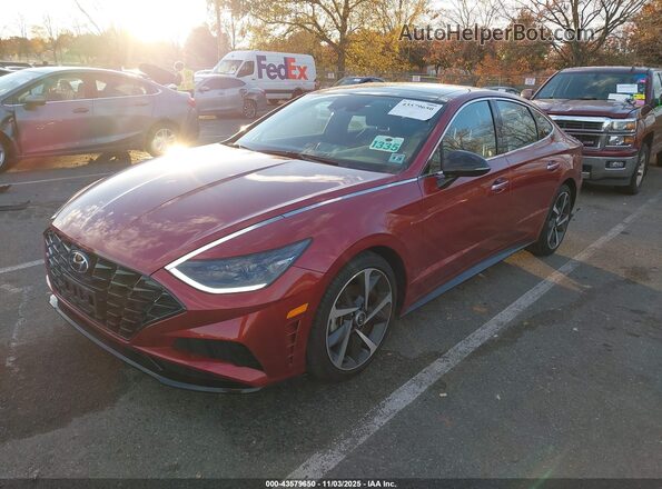 KMHL44J27PA327486 2023 HYUNDAI SONATA Red Front left