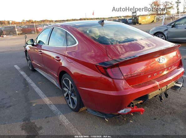 KMHL44J27PA327486 2023 HYUNDAI SONATA Red Rear left