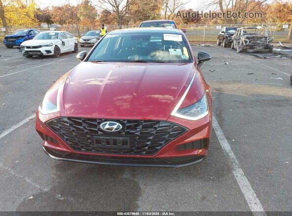 KMHL44J27PA327486 2023 HYUNDAI SONATA Red Rear interior view