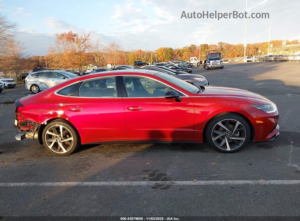 KMHL44J27PA327486 2023 HYUNDAI SONATA Red 360 interior view