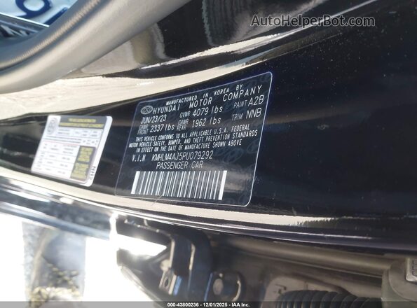 KMHLM4AJ5PU079292 2023 HYUNDAI ELANTRA HYBRID Black Вид підкапотного простору