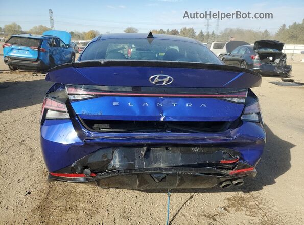 KMHLR4AF8NU226439 2022 HYUNDAI ELANTRA Синий Вид сзади