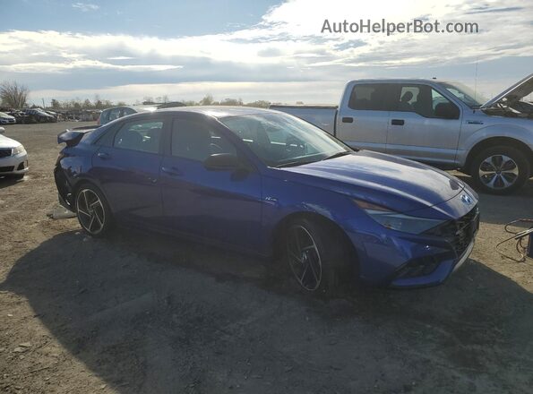 KMHLR4AF8NU226439 2022 HYUNDAI ELANTRA Синий Передняя правая четверть