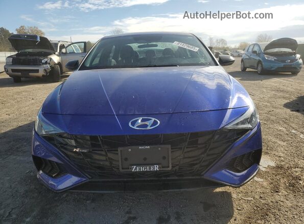 KMHLR4AF8NU226439 2022 HYUNDAI ELANTRA Синий Вид спереди