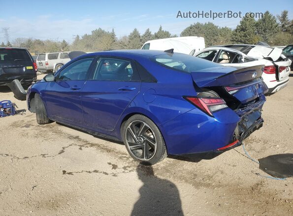 KMHLR4AF8NU226439 2022 HYUNDAI ELANTRA Синий Задняя левая четверть