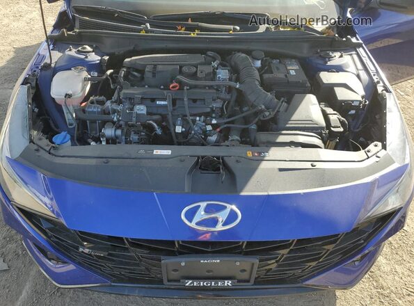 KMHLR4AF8NU226439 2022 HYUNDAI ELANTRA Синий Вид задней части салона