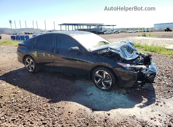 KMHLS4AG4PU464966 2023 HYUNDAI ELANTRA Черный Передняя правая четверть