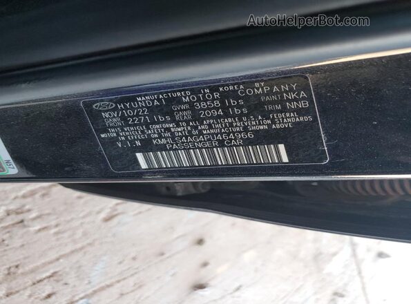 KMHLS4AG4PU464966 2023 HYUNDAI ELANTRA Черный Вид подкапотного пространства