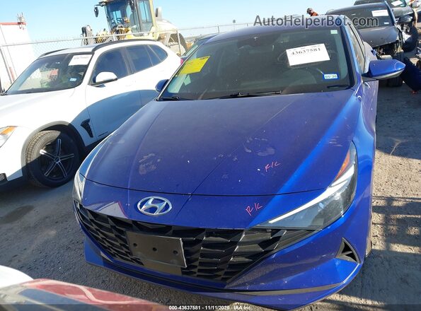 KMHLS4AG7MU190660 2021 HYUNDAI ELANTRA Blue Vista interior trasera