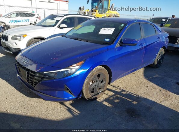 KMHLS4AG7MU190660 2021 HYUNDAI ELANTRA Blue Vista tres cuartos delantera izquierda