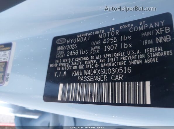 KMHLW4DKXSU030516 2025 HYUNDAI ELANTRA N Gray 