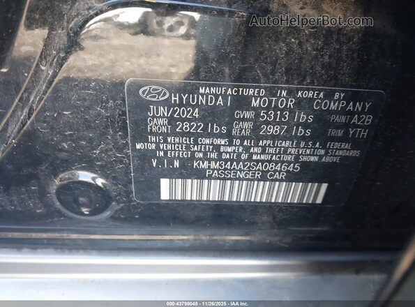 KMHM34AA2SA084645 2025 HYUNDAI IONIQ 6 Black Widok komory silnika
