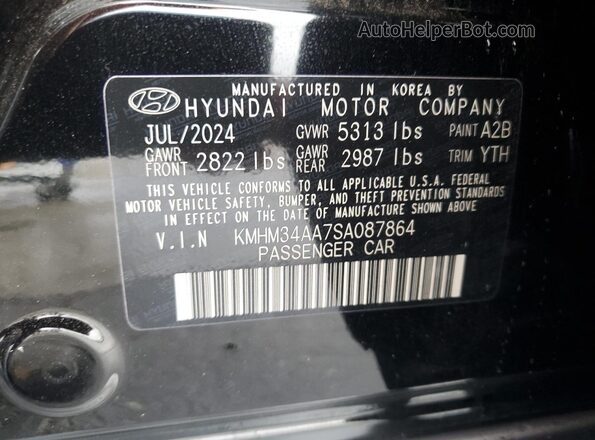 KMHM34AA7SA087864 2025 HYUNDAI IONIQ Black ძრავის განყოფილების ხედი