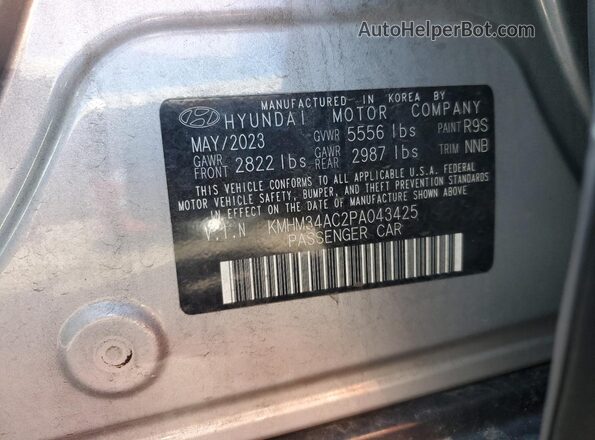 KMHM34AC2PA043425 2023 HYUNDAI IONIQ Silver Widok komory silnika