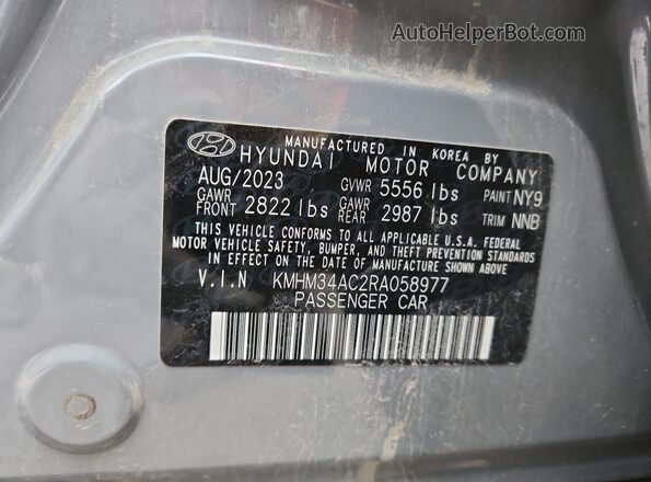 KMHM34AC2RA058977 2024 HYUNDAI IONIQ Gray Вид підкапотного простору