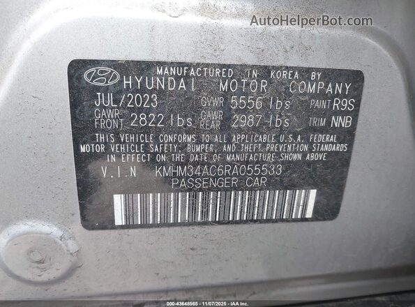 KMHM34AC6RA055533 2024 HYUNDAI IONIQ 6 Silver Engine compartment view
