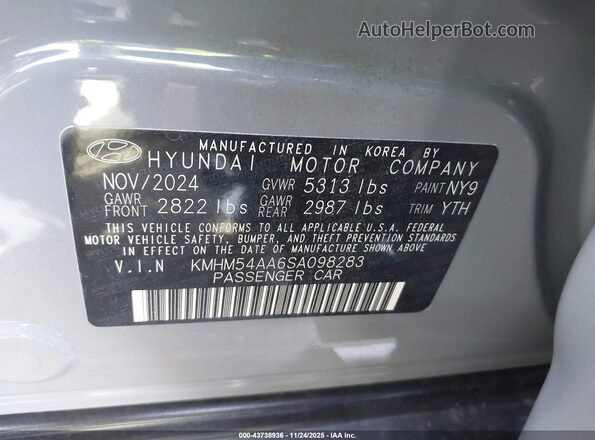 KMHM54AA6SA098283 2025 HYUNDAI IONIQ 6 Pewter Engine compartment view