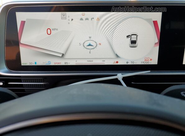 KMHM54AC7PA019597 2023 HYUNDAI IONIQ White Instrument cluster view