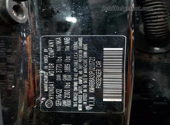 KMHRB8A30PU210721 2023 HYUNDAI VENUE Black Շարժիչի բաժամունքի տեսք
