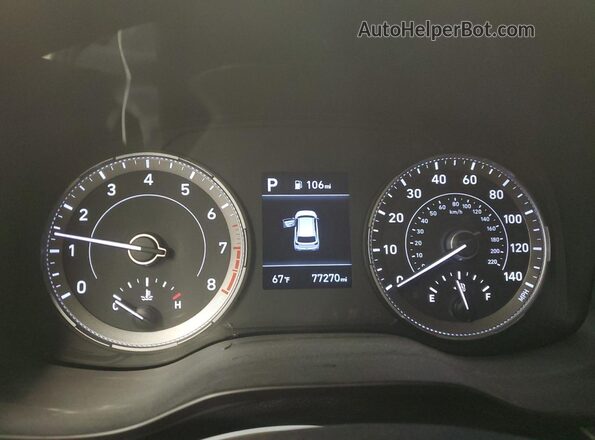 KMHRB8A38LU019848 2020 HYUNDAI VENUE Белый Вид щитка приборов