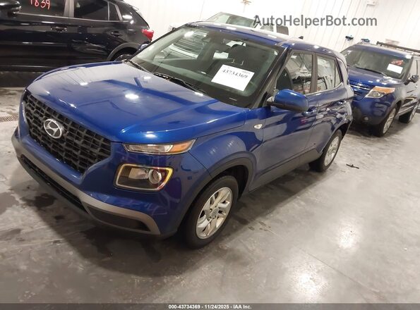KMHRB8A39MU067893 2021 HYUNDAI VENUE Blue წინა მარცხენა ხედი სამი მეოთხედიდან