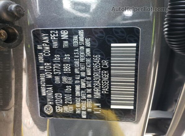KMHRC8A30RU285466 2024 HYUNDAI VENUE Charcoal VIN კოდის სტიკერის ხედი