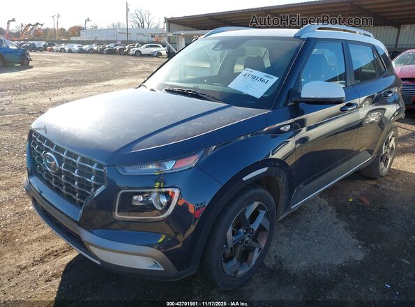 KMHRC8A34MU105012 2021 HYUNDAI VENUE Blue Առջևի ձախ երեք քառորդ տեսարան