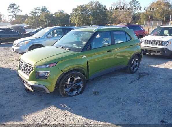 KMHRC8A35MU073087 2021 HYUNDAI VENUE Green Առջևի ձախ երեք քառորդ տեսարան
