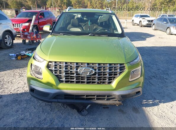 KMHRC8A35MU073087 2021 HYUNDAI VENUE Green Սարքավորումների վահանակի տեսք