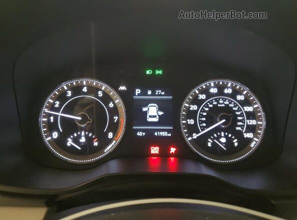 KMHRC8A36LU015827 2020 HYUNDAI VENUE Red ხელსაწყოთა პანელის ხედი