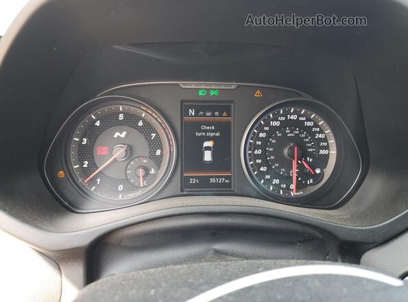 KMHT36AH0LU003775 2020 HYUNDAI VELOSTER Black Widok zestawu wskaźników