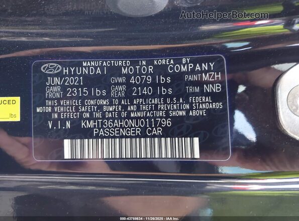 KMHT36AH0NU011796 2022 HYUNDAI VELOSTER N Черный Вид подкапотного пространства