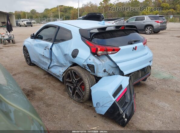 KMHT36AH2LU007164 2020 HYUNDAI VELOSTER N Light Blue Задняя левая четверть