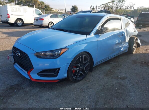 KMHT36AH2LU007164 2020 HYUNDAI VELOSTER N Light Blue Передняя левая четверть