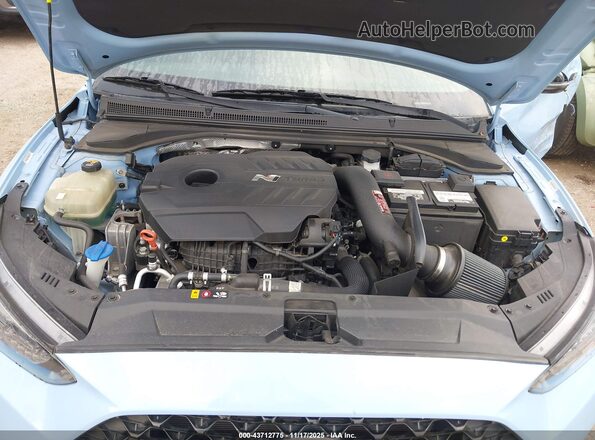 KMHT36AH2LU007164 2020 HYUNDAI VELOSTER N Light Blue Вид сзади