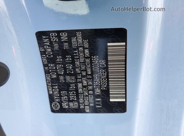 KMHT36AH9LU003466 2020 HYUNDAI VELOSTER Blue 